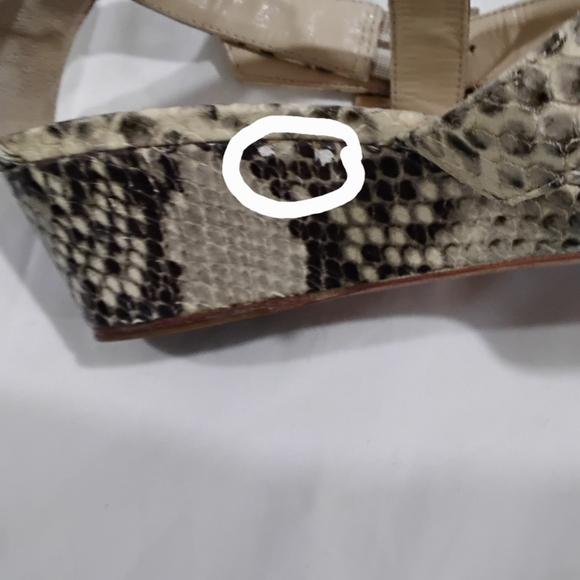 Jimmy Choo Wome's Brown and Cream Sandals with Ankle - Picture 11 of 11